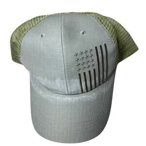 Highland Tactical Olive USA Flag Military Mesh Snapback Cap One Size Fits Most